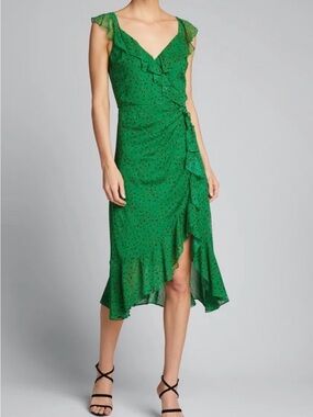 Veronica Beard Amal Faux Wrap Midi Dress